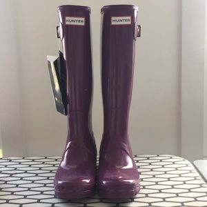 NEW Hunter Purple Rainboots Size 6